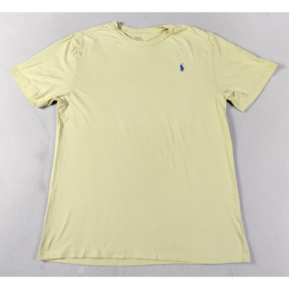 Polo Ralph Lauren Shirt Boys XL 18-20 Yellow Pony Logo Short Sleeve Tee Casual